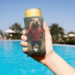 Soccer Player Capybara,  Seltzer Can Cooler