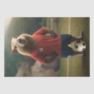 Soccer Player Capybara,  Tissue Paper