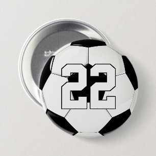 Soccer Player Custom Jersey Number/Text Sports Fan 7.5 Cm Round Badge