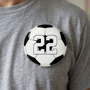 Soccer Player Custom Jersey Number/Text Sports Fan 7.5 Cm Round Badge