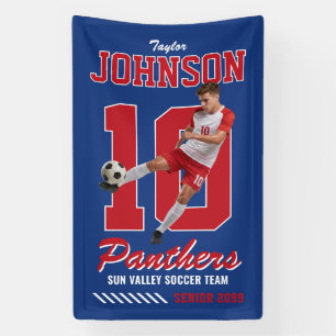 Soccer Player Custom Photo Jersey Number Sports Banner