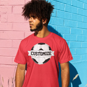 Soccer Player Custom Team Name / Text Personalised T-Shirt