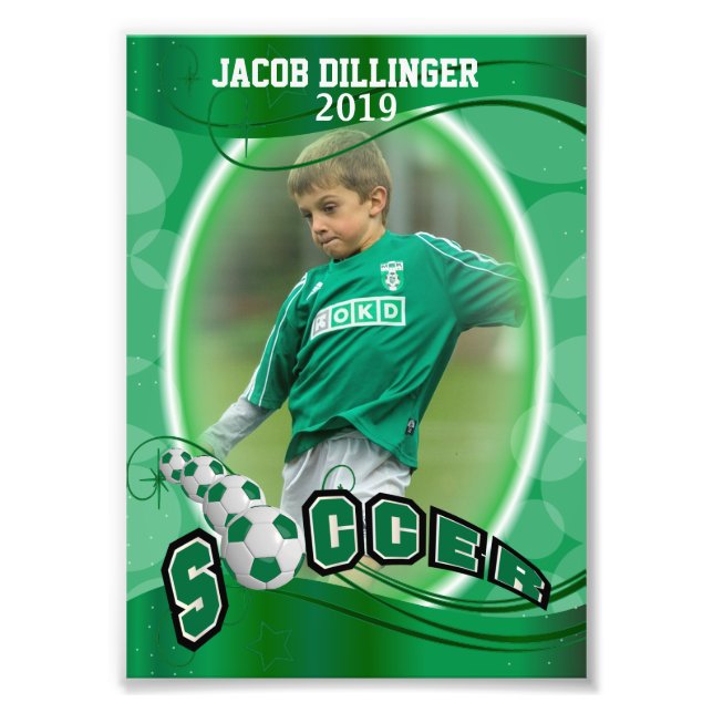 Soccer Player - Decorative Photo Print Template (Front)