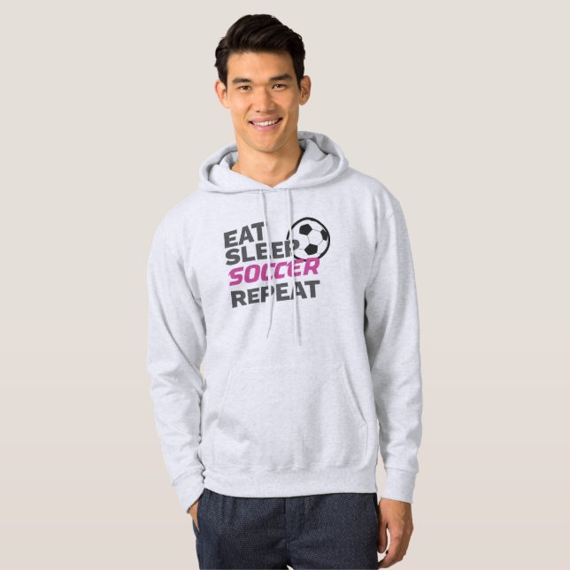 Soccer Player Eat Sleep Soccer Repeat Soccer Lover Hoodie (Front Full)