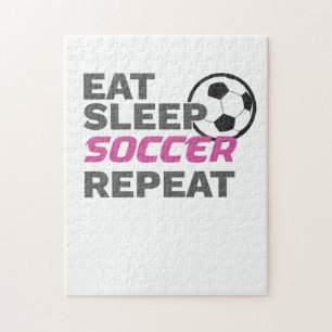 Soccer Player Eat Sleep Soccer Repeat Soccer Lover Jigsaw Puzzle