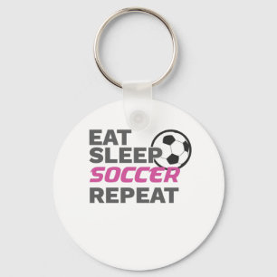 Soccer Player Eat Sleep Soccer Repeat Soccer Lover Key Ring
