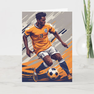 Soccer Player Father's Day Holiday Card