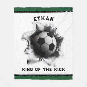 Soccer Player Fleece Blanket