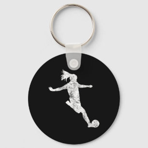 Soccer Player Girl Gift Key Ring