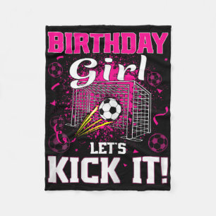 Soccer Player Girl Soccer Birthday Girl Fleece Blanket