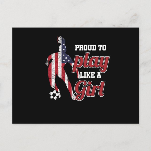 Soccer Player Girls Women Soccer Team Proud To Pla Postcard (Front)