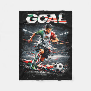 Soccer Player Graphic Toddler Boys Kids Men Coach  Fleece Blanket