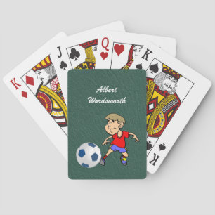 Soccer - Player image and Ball - Personalize Playing Cards