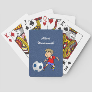 Soccer - Player image and Ball - Personalize Playing Cards