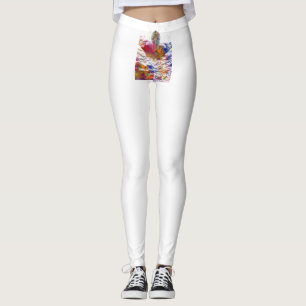 Soccer player in watercolor leggings