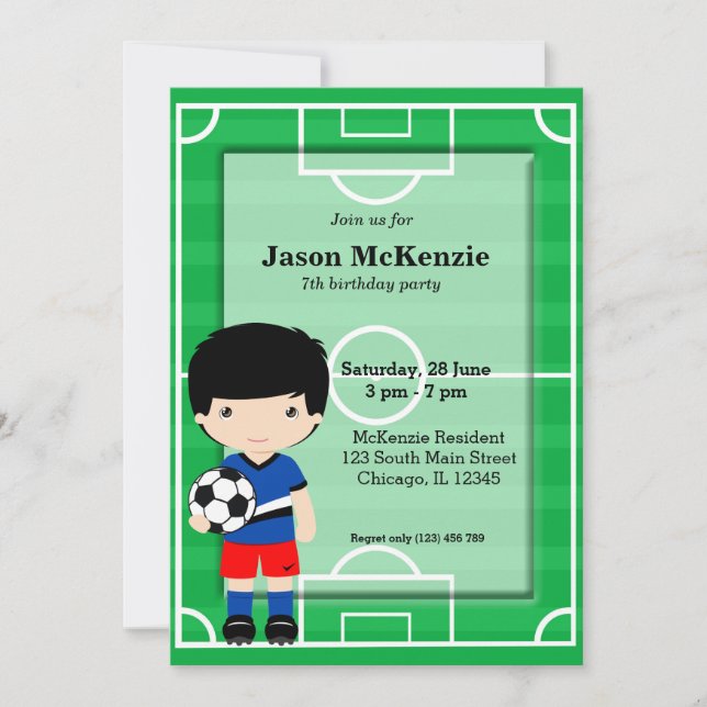 Soccer player invitation (Front)