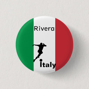 Soccer Player, Italy customisable 3 Cm Round Badge