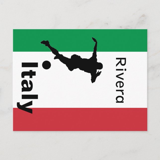 Soccer Player, Italy customisable Postcard (Front)