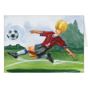 Soccer Player Kicking a Ball by Jay Throckmorton