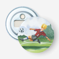 Soccer Player Kicking a Ball by Jay Throckmorton