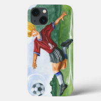 Soccer Player Kicking a Ball by Jay Throckmorton