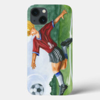 Soccer Player Kicking a Ball by Jay Throckmorton