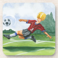 Soccer Player Kicking a Ball by Jay Throckmorton