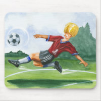 Soccer Player Kicking a Ball by Jay Throckmorton
