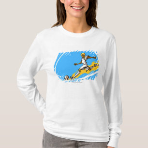 Soccer player kicking a soccer ball T-Shirt