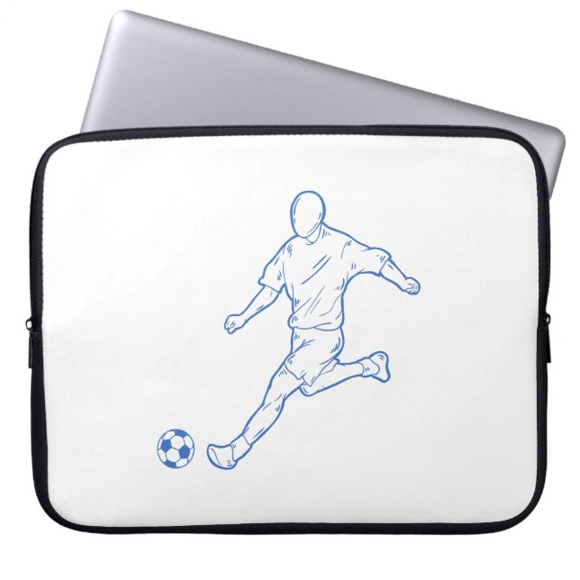 soccer player laptop sleeve (Front)