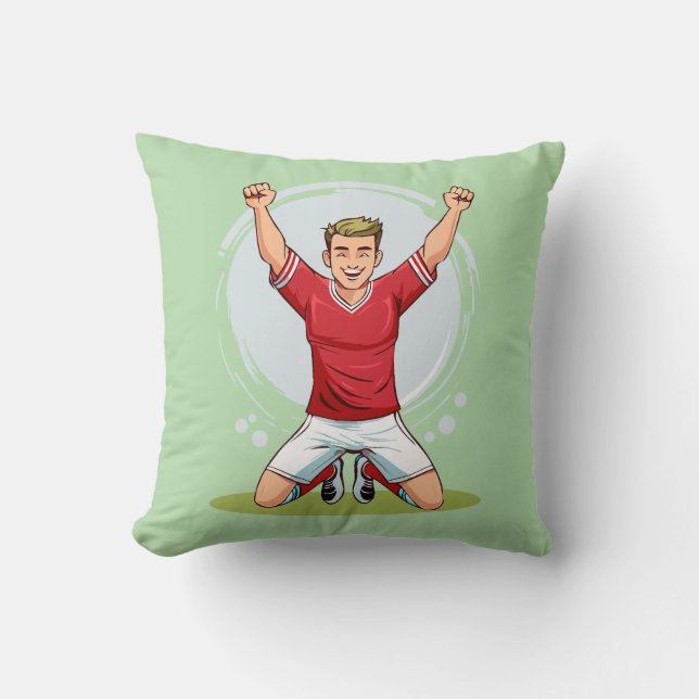 Soccer player man cushion (Front)