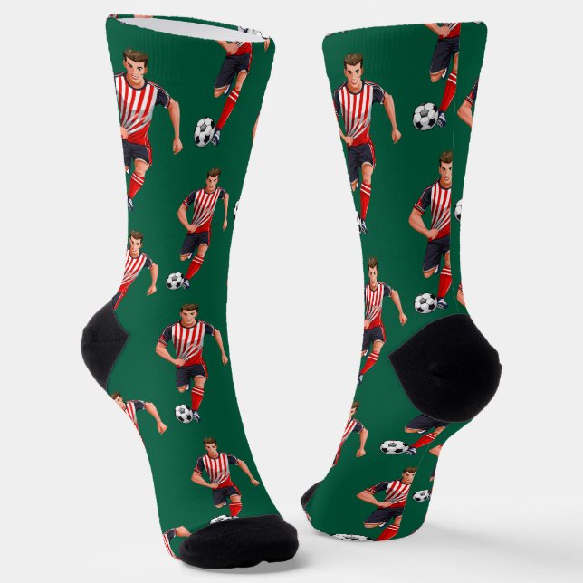 Soccer player man socks (Angled)