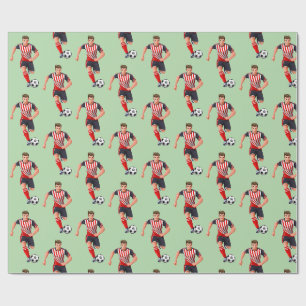 Soccer player man wrapping paper