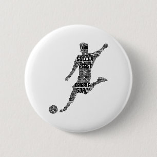Soccer Player Men Kids Boys _1  6 Cm Round Badge
