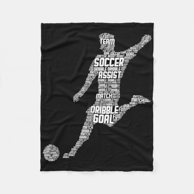 Soccer Player Men Kids Boys  Fleece Blanket (Front)
