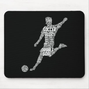 Soccer Player Men Kids Boys Mouse Pad