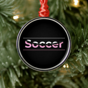 Soccer Player Minimalist Word Art - Arch Metal Tree Decoration
