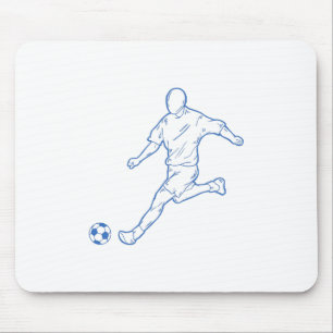 soccer player mouse pad