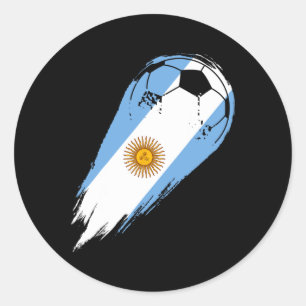 Soccer Player Of Pride Argentina Classic Round Sticker
