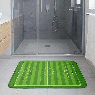 Soccer Player or Coach Soccer Field/Football Pitch Bath Mat