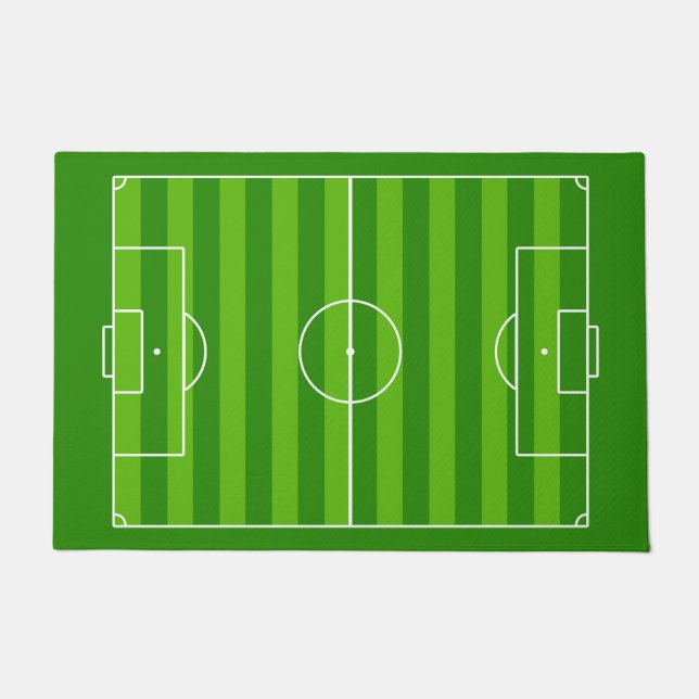 Soccer Player or Coach Soccer Field Football Pitch Doormat (Front)