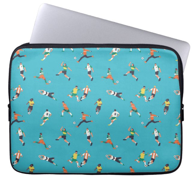 Soccer Player Pattern Laptop Sleeve (Front)