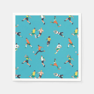 Soccer Player Pattern Napkin