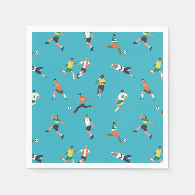 Soccer Player Pattern Napkin (Front)