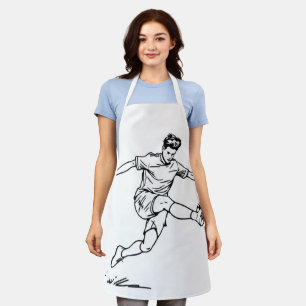 soccer player performing a kick apron