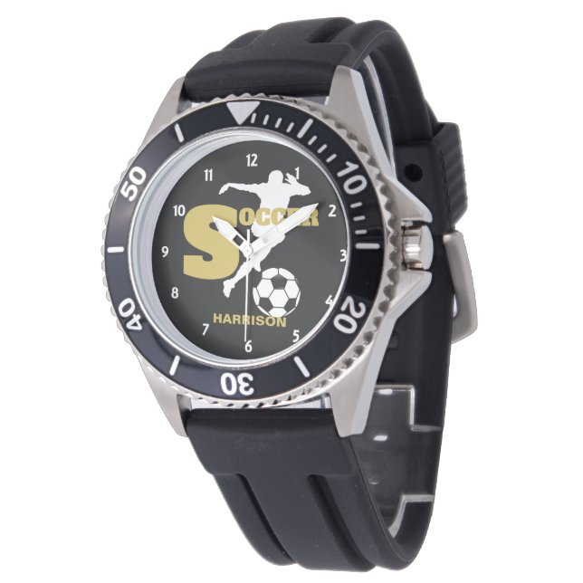 Soccer Player Personalised Graphic Watch (Angled)