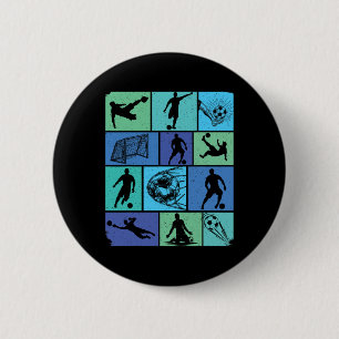 Soccer Player Players Coach Fan Child Man Retro _1 6 Cm Round Badge