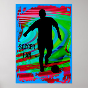 Soccer Player & Radical Rainbow Poster