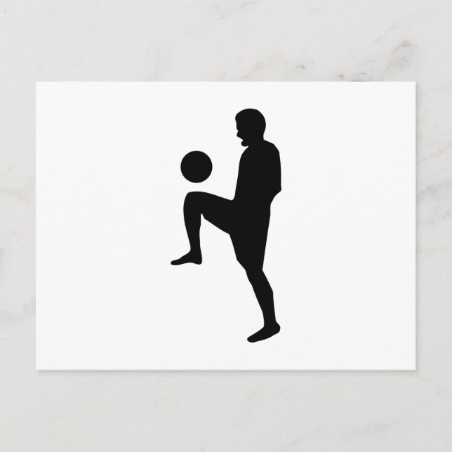 Soccer Player Silhouette Postcard (Front)