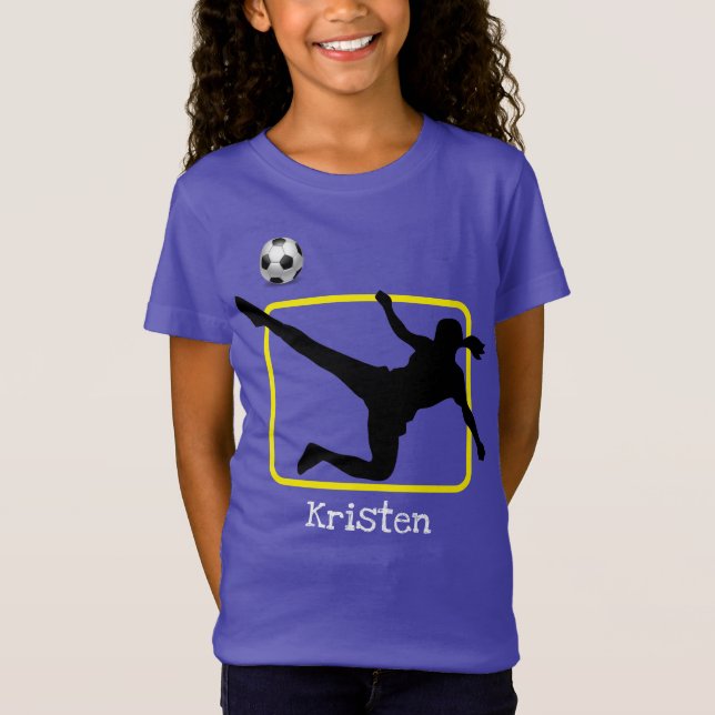 Soccer Player Silhouette T-Shirt (Front)